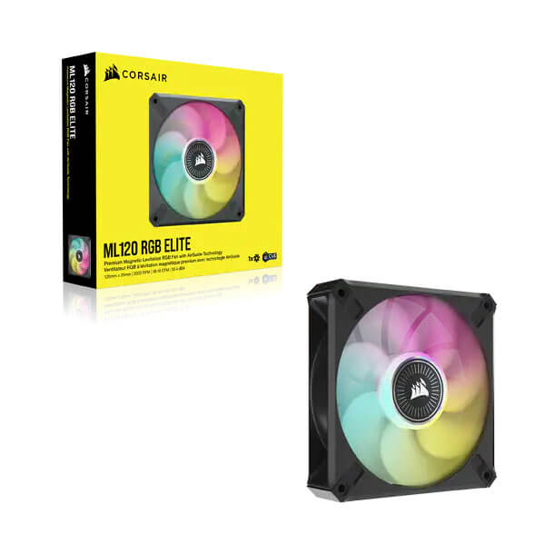 Corsair iCUE ML120 RGB Elite 120mm Cabinet Fan (Single Pack)